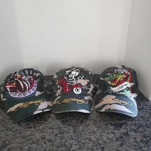 Ed Hardy Vintage Camouflage Hats Bundle.